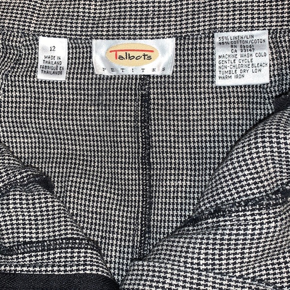 Talbots 2-Piece: Midi Skirt & Jacket, Linen Blend, Houndstooth Check, EUC, Chic! - Picture 14 of 15